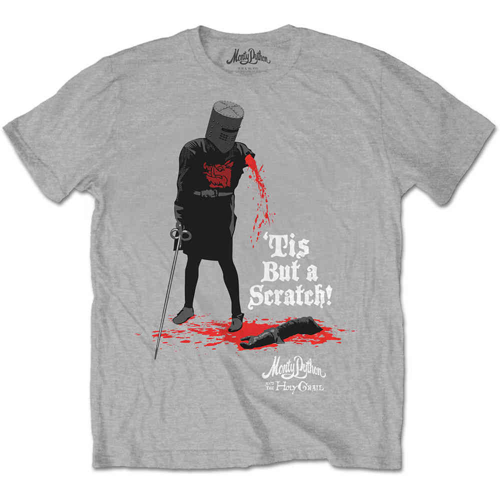 Monty Python - Tis But A Scratch Mens Tshirt - Grey